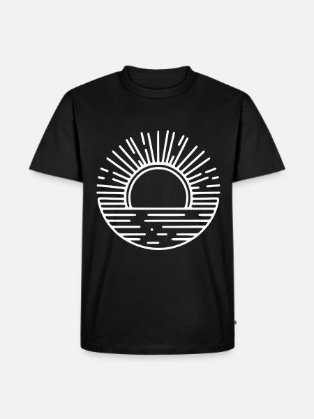Sonnensymbol Sonnengrafik - Männer Premium Bio T-Shirt - Schwarz
