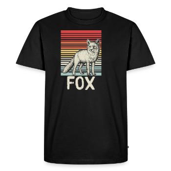 Forest Animals Fox Vixen - Men's Premium Organic T-Shirt - black - Front - Nico (187cm)