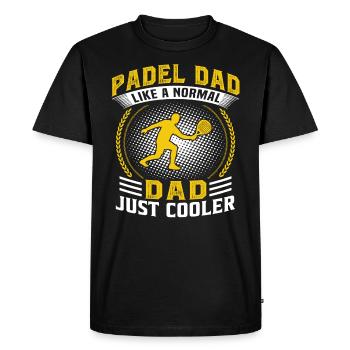 padel dad like a normal dad just cooler - Men's Premium Organic T-Shirt - black - Front - Nico (187cm)