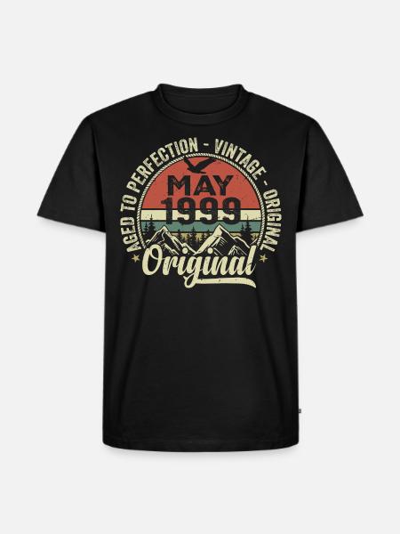 May 1999 Birthday May 1999 May 1999 - Men's Premium Organic T-Shirt - black