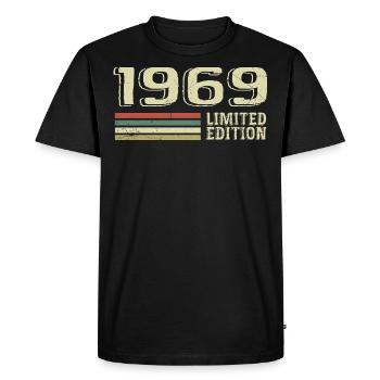 Born in 1969 Birthday 1969 Vintage 1969 - Men's Premium Organic T-Shirt - black - Front - Nico (187cm)