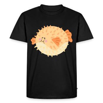 Poisson-globe - T-shirt Premium bio Homme - noir - Devant - Nico (187cm)