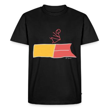 Figure de bâton de saut en longueur, compétition de sport femme - T-shirt Premium bio Homme - noir - Devant - Nico (187cm)