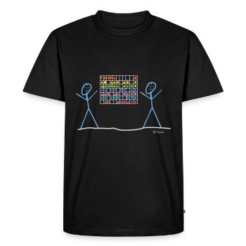 Gestion de projet Stick Figures, Job Work Scrum - T-shirt Premium bio Homme - noir - Devant - Nico (187cm)