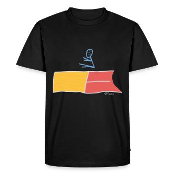 Figurine de saut en longueur, loisirs de club de sport - T-shirt Premium bio Homme - noir - Devant - Nico (187cm)