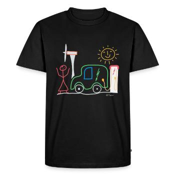 Voiture électrique Electricité Bâtons, régénérant - T-shirt Premium bio Homme - noir - Devant - Nico (187cm)