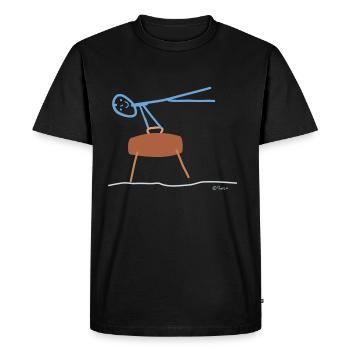 Turner Stick Figure Bock, Faire de l’activité sportive - T-shirt Premium bio Homme - noir - Devant - Nico (187cm)
