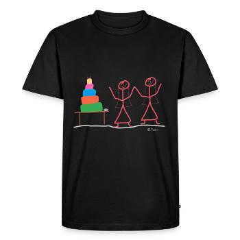 Acceptance stick figure marriage equality - Men's Premium Organic T-Shirt - black - Front - Nico (187cm)