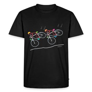 Stroke racing bike, competition tour funny sport - Men's Premium Organic T-Shirt - black - Front - Nico (187cm)