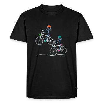 Strimane bike outing, sports job job - Men's Premium Organic T-Shirt - black - Front - Nico (187cm)