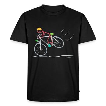 Dash woman cyclist, sports team team - Men's Premium Organic T-Shirt - black - Front - Nico (187cm)