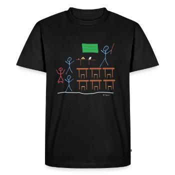 Stick Figure Class, School High School - Men's Premium Organic T-Shirt - black - Front - Nico (187cm)