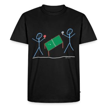 Ping pong jeu de ping-pong - T-shirt Premium bio Homme - noir - Devant - Nico (187cm)