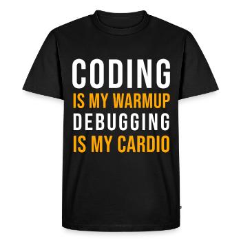 Coder Developer Programmer Coding IT Computer - Men's Premium Organic T-Shirt - black - Front - Nico (187cm)