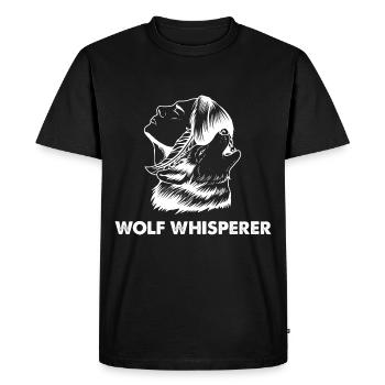 Wolf - Men's Premium Organic T-Shirt - black - Front - Nico (187cm)