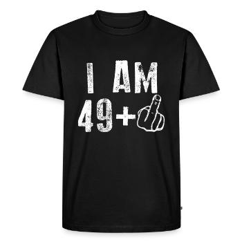 50th Birthday I AM 49+ - T-shirt Premium bio Homme - noir - Devant - Nico (187cm)