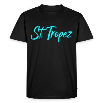 Saint Tropez France - Men's Premium Organic T-Shirt - black - Front - Nico (187cm)