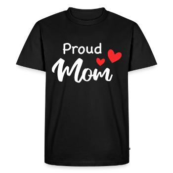 Proud Mom - T-shirt Premium bio Homme - noir - Devant - Nico (187cm)