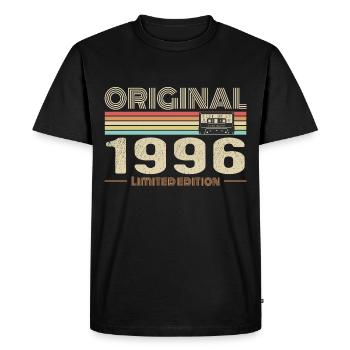Original 1996 Vintage 1996 Anniversaire Rétro 1996 - T-shirt Premium bio Homme - noir - Devant - Nico (187cm)