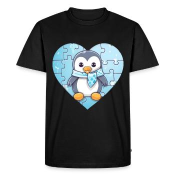 Penguin Baby - Men's Premium Organic T-Shirt - black - Front - Nico (187cm)