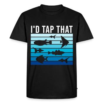 Drôle d’amateur d’aquarium disant citation du propriétaire de l’aquarium - T-shirt Premium bio Homme - noir - Devant - Nico (187cm)