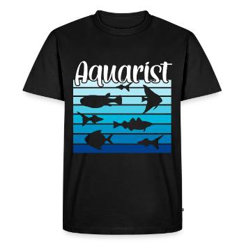 Drôle d’amateur d’aquarium disant citation du propriétaire de l’aquarium - T-shirt Premium bio Homme - noir - Devant - Nico (187cm)