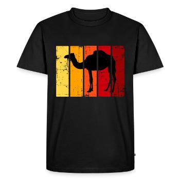 Camel Desert Safari Animal - Men's Premium Organic T-Shirt - black - Front - Nico (187cm)