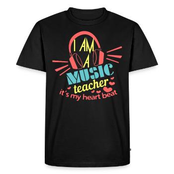 Music teacher saying - Men's Premium Organic T-Shirt - black - Front - Nico (187cm)