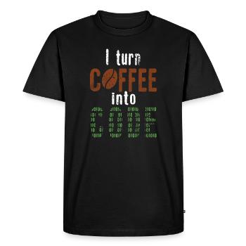 Programmer Software Developer Coder Codet Code - Men's Premium Organic T-Shirt - black - Front - Nico (187cm)