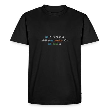 Programmer - Men's Premium Organic T-Shirt - black - Front - Nico (187cm)