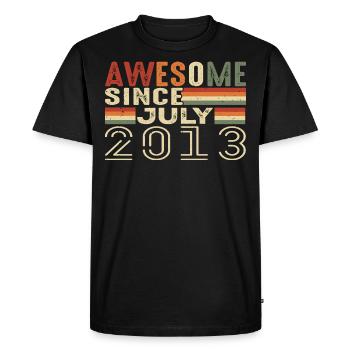 Cadeau d’anniversaire juillet 2013 Millésime juillet 2013 - T-shirt Premium bio Homme - noir - Devant - Nico (187cm)