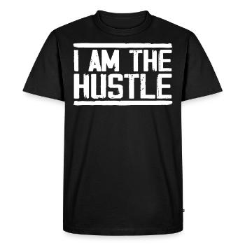 I Am the Hustle Funny Business Owner, CEO - T-shirt Premium bio Homme - noir - Devant - Nico (187cm)