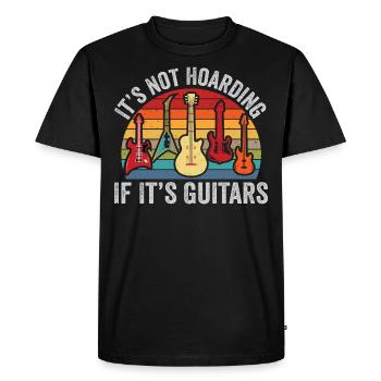 it's not hoarding if it's guitars - Men's Premium Organic T-Shirt - black - Front - Nico (187cm)