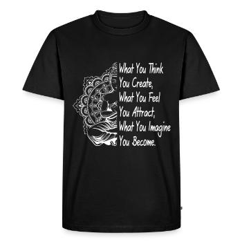 Namaste - Buddha - Men's Premium Organic T-Shirt - black - Front - Nico (187cm)