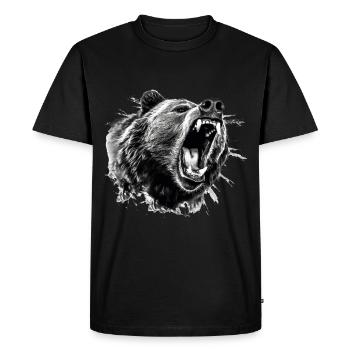 Ours, nature, environnement, protection de - T-shirt Premium bio Homme - noir - Devant - Nico (187cm)