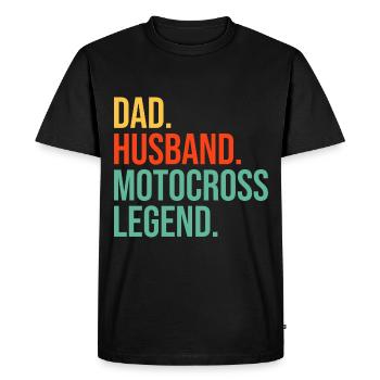 Motocross Dirt Bike Rider Motorcycle Supercross MX - Men's Premium Organic T-Shirt - black - Front - Nico (187cm)