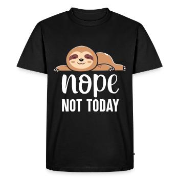 Sloth Lover Saying Funny Lazy Sloths Sleeping - Men's Premium Organic T-Shirt - black - Front - Nico (187cm)