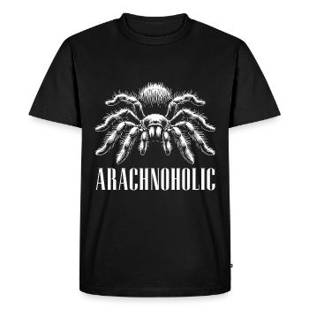 Silhouette de grande tarentule poilue arachnoholic - T-shirt Premium bio Homme - noir - Devant - Nico (187cm)