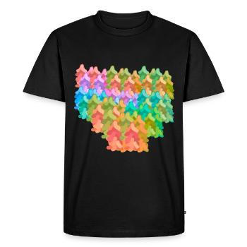 Colorful Colorful Forest Autumn Fantasy Fir Trees Nature - Men's Premium Organic T-Shirt - black - Front - Nico (187cm)