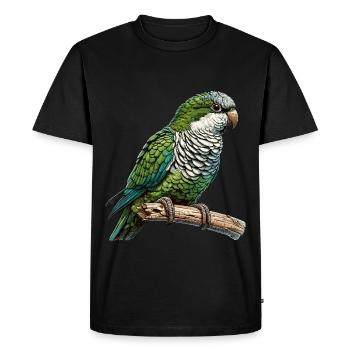 Perroquet Quaker Moine Perruche - T-shirt Premium bio Homme - noir - Devant - Nico (187cm)