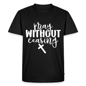Jésus Dieu Bible Église Foi chrétienne Croire - T-shirt Premium bio Homme - noir - Devant - Nico (187cm)