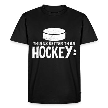 Entraîneur de hockey sur glace Joueurs de hockey sur glace Hockey sur glace Schl - T-shirt Premium bio Homme - noir - Devant - Nico (187cm)
