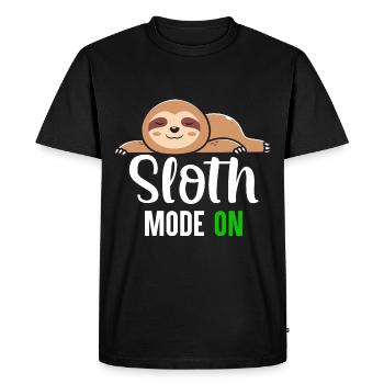 Sloth Lover Saying Funny Lazy Sloths Sleeping - Men's Premium Organic T-Shirt - black - Front - Nico (187cm)
