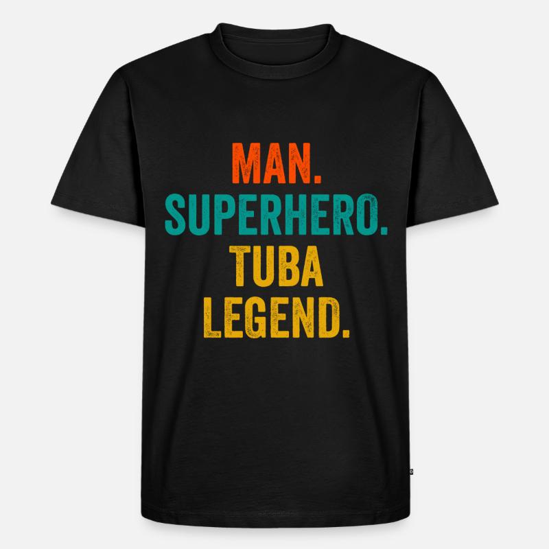 Tuba - Männer Premium Bio T-Shirt - Schwarz
