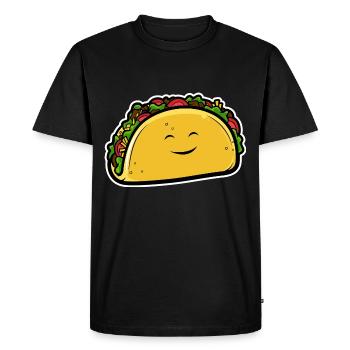 Taco de dessin animé - T-shirt Premium bio Homme - noir - Devant - Nico (187cm)
