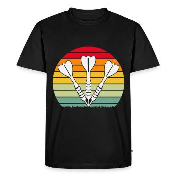 Funny Darts and Darts Gifts for Darts Players - Men's Premium Organic T-Shirt - black - Front - Nico (187cm)