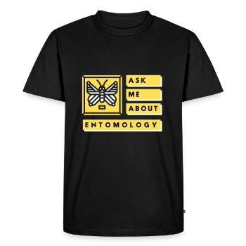 ask me about entomology - Men's Premium Organic T-Shirt - black - Front - Nico (187cm)