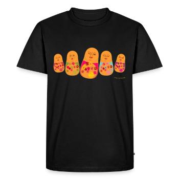 Enjoy diversity Buddha - Men's Premium Organic T-Shirt - black - Front - Nico (187cm)