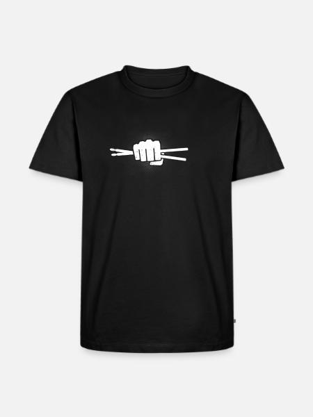 Beste Drummer Drummers Faust Geschenk - Männer Premium Bio T-Shirt - Schwarz