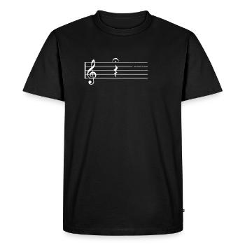 Classical Music Pun Be Quiet Quarter Rest Gift - Men's Premium Organic T-Shirt - black - Front - Nico (187cm)